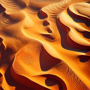 Orange desert sand dunes surface abstract background. Stock Illustration