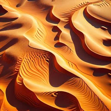 Orange desert sand dunes surface abstract background. Stock Illustration