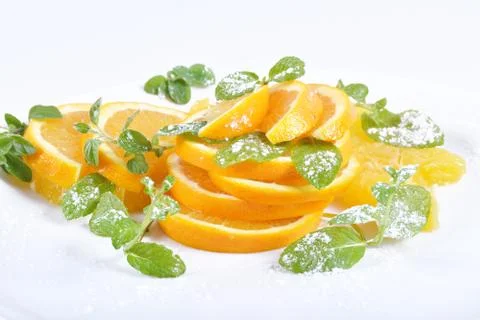 Orange dessert Stock Photos