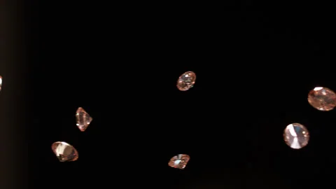Orange Diamond in slow motion 4K Stock Footage 253132016