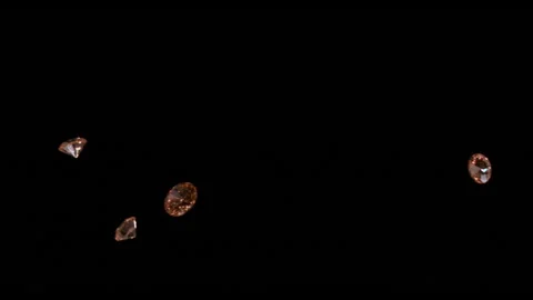 Orange Diamond in slow motion in HD 2 Stock Footage 253063607
