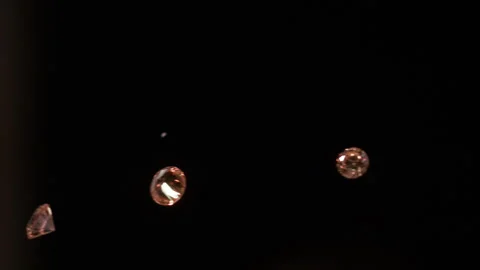 Orange Diamond in slow motion in HD Stock Footage 253109243