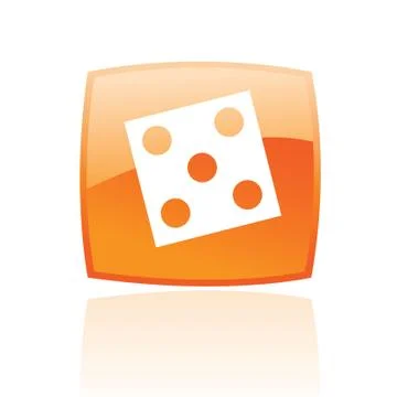 Orange dice Stock Illustration