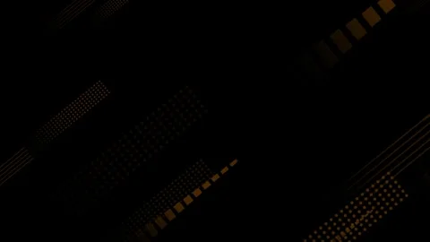 Orange digital abstract shapes floating diagonally on black background Stock-Footage 302559013
