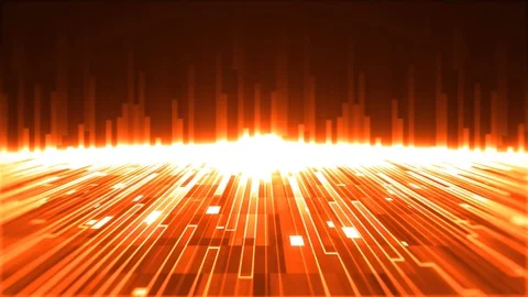 Orange Digital Background Stock Footage 97357334