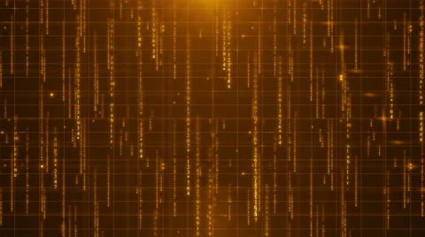 Orange digital data background 4K (More than 35 ) Video stock 52122312