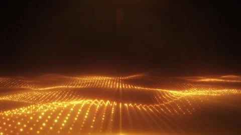 Orange Digital Waves Stock Footage 281542757