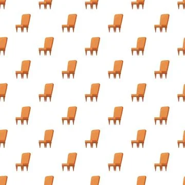 Orange dining chairs forming seamless pattern background Stockillustratie