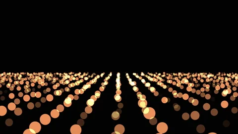 Orange disco dots bokeh motion graphics digital background concept UHD 4K Stock-Footage 142830185