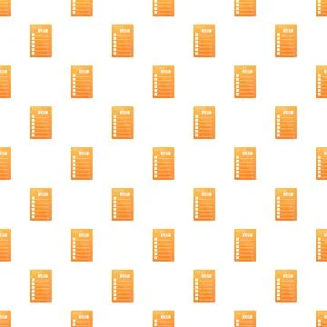 Orange to do list pattern on white background Illustrazione stock