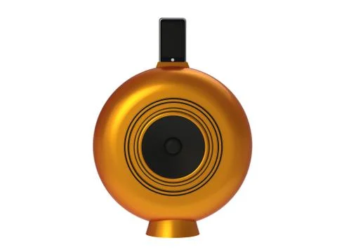 Orange Docking Speaker system Stock Illustration