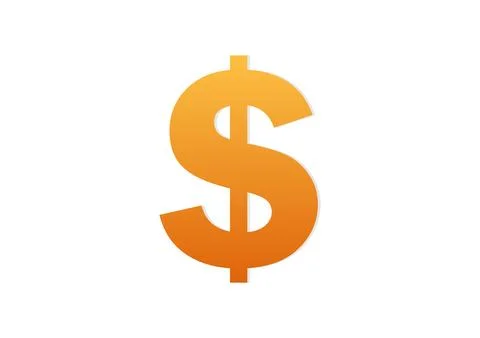 Orange Dollar Icon Stock-Illustration