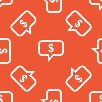 Orange dollar message pattern Illustrazione stock