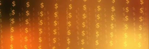 Orange dollar pattern background template animation Stock Footage 340557702