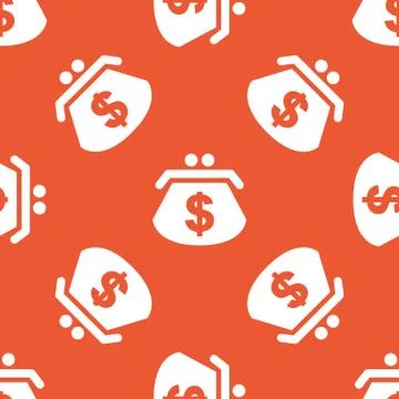 Orange dollar purse pattern 库存插图