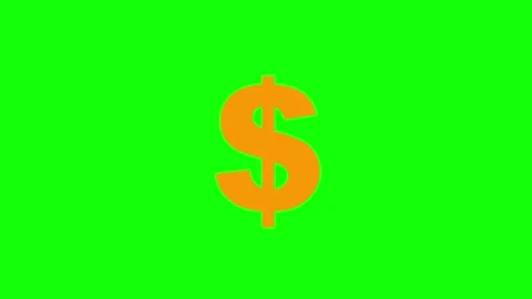 Orange dollar ray green Stock Footage 255645866