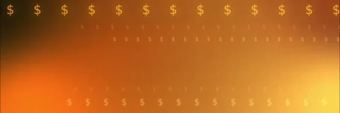 Orange dollar symbols background template animation Stock Footage 340557218