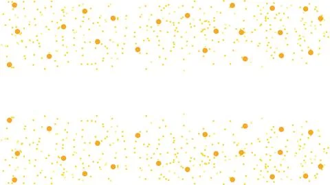 Orange Dot Border  Festive Decorative Frame with Yellow Splashes and Blank .. Stock Illustration