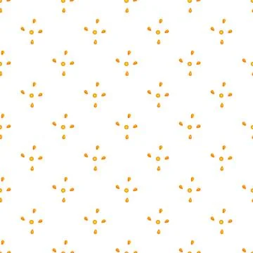 Orange dots creating abstract geometric repetitive seamless pattern イラスト素材