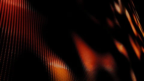 Orange Dots Pattern Flowing Smoothly Like A Field Of Information Looping Back Stock Footage 116722094