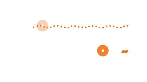Orange Dotted Line Path Animation with Progress Circle Stock Footage 333102114