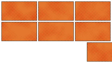 Orange dotted panels in vintage comics book style animation Stock-Footage 149447135