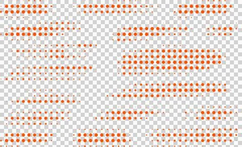 Orange dotted pattern on white background Stockillustratie