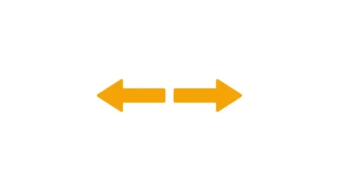 Orange Double Direction Arrow Icons Stock Footage 333154017