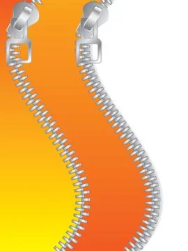 Orange double zippered Illustrazione stock