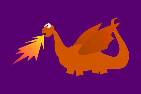 Orange dragon. Stock Illustration