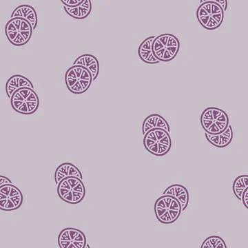 Orange dried fruit glyph vector seamless pattern Stock Illustration