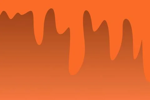 Orange Dripping Shapes Abstract Background Stock Illustration