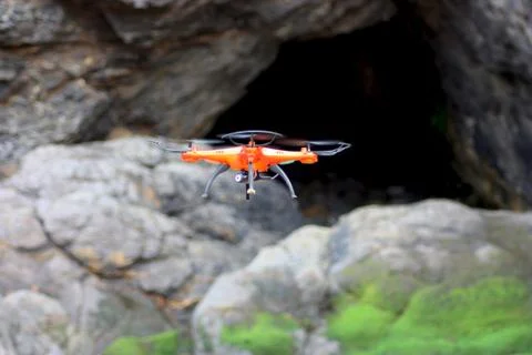 Orange drone Foto stock