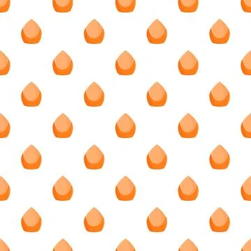 Orange droplet shape repeating seamless pattern design Stock Illustration