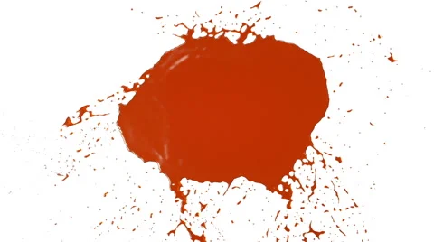 Orange drops falls and splatters on white Video stock 65379796