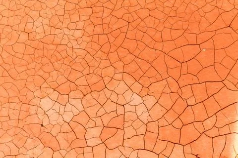 Orange drought soil pattern - no water Stock Photos