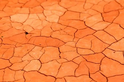 Orange drought soil pattern - no water Stock Photos