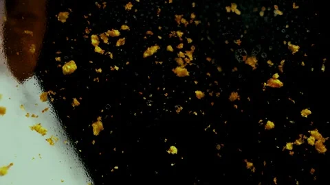 Orange Dust is Wiped and Cleaned Away Stock Footage 300889922