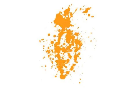 Orange Dynamic Splash Isolated on White Background for Modern Art Stock Illustration