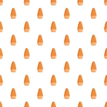 Orange earplug pattern creating seamless background Illustrazione stock