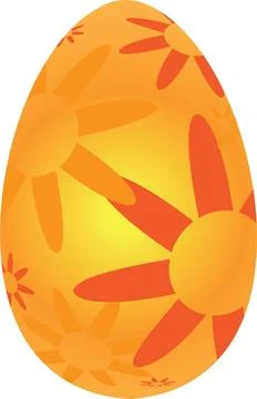 Orange Easter egg Stock Illustration