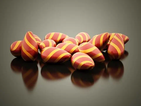 Orange easter eggs concept rendered Stockillustratie