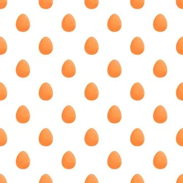 Orange eggs forming a seamless breakfast pattern Illustrazione stock