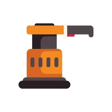 Orange electric sander power tool for woodworking Illustration
