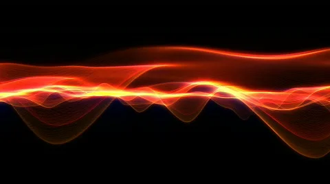 Orange Electric Wave Video stock 865957
