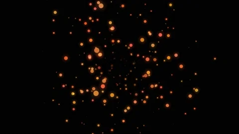 Orange elegant glitter particles bokeh animation. Stock Footage 195057757