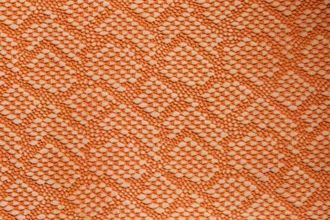 Orange Embossed Scale Pattern Leather Texture Background, Exotic Reptile St.. Stock Photos