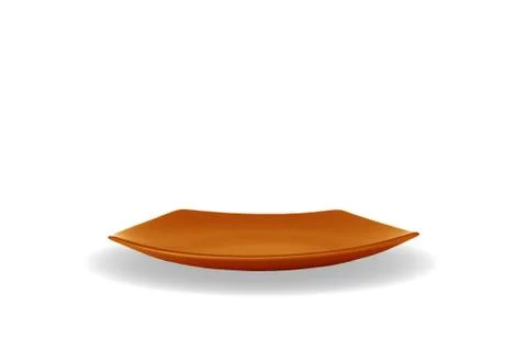 Orange empty plate Foto stock