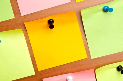 Orange empty  post it 库存照片