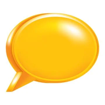 Orange Empty Speech Bubble Icon 스톡 일러스트